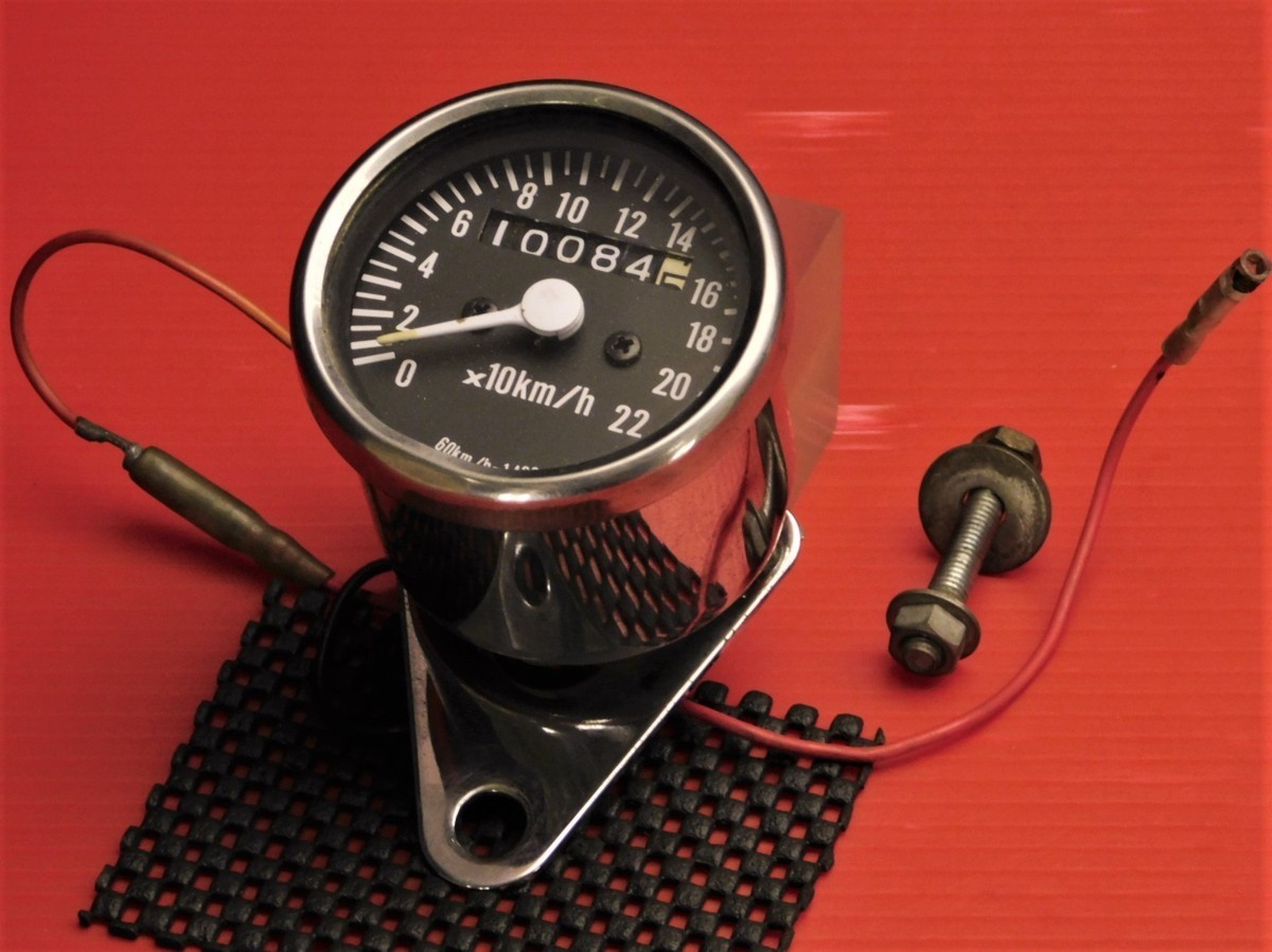 60 良好☆ SR400 1JR 取外 スピード メーターフルスケール =始動動画有= 走行10,084Km 黒文字盤拍卖