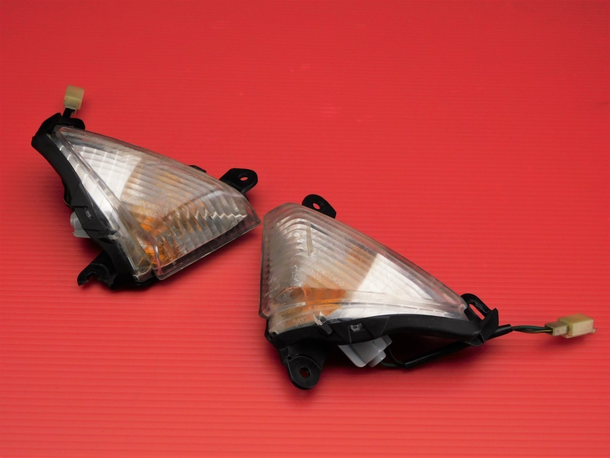 60 良好☆ ZX-10R ニンジャ ZXT00D 純正 フロント ウインカー 左右 セット =点灯動画有=拍卖