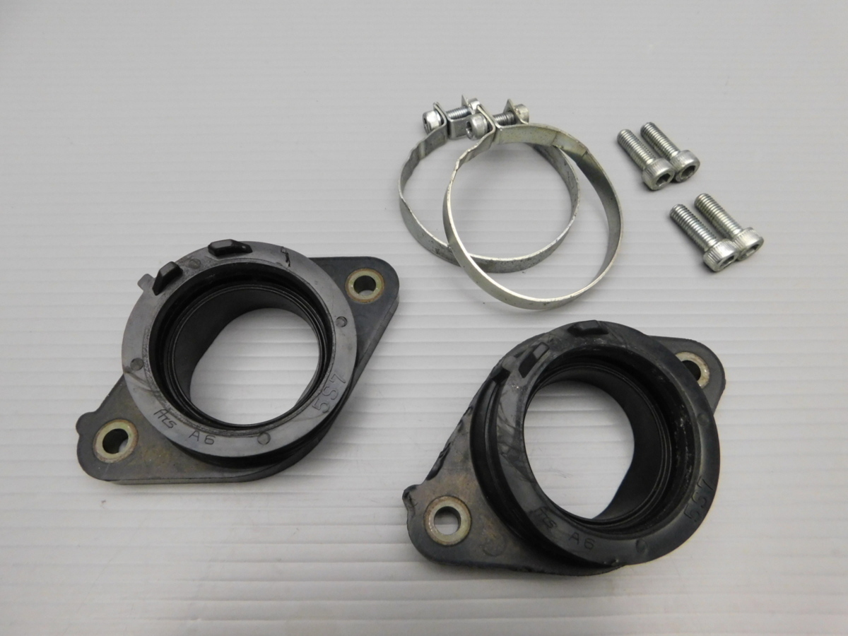 送料0円 良好☆ ボルト950 XVS950CU BOLT 純正 インシュレーター インマニ & バンド拍卖