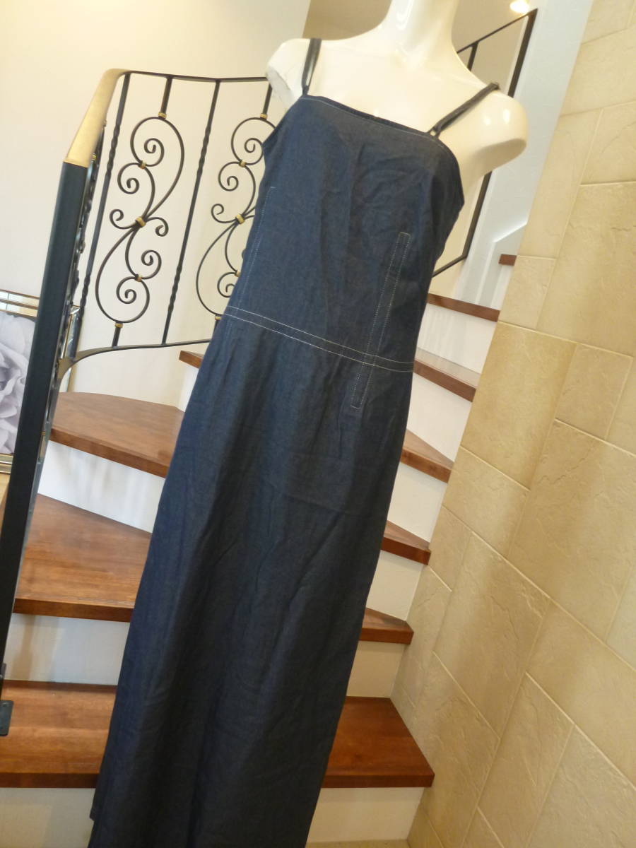 美品 Laurel(ローレル) ローレルジーンズ ★薄手デニム ロング ワンピース 38 L相当拍卖