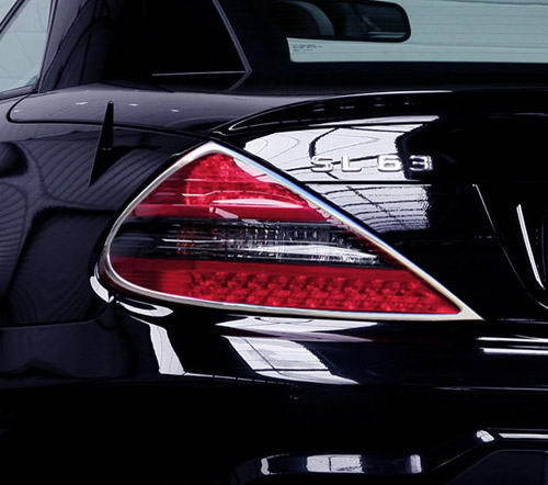メルセデス ベンツ メッキ テールランプ テールライト リング R230 SL350 SL500 SL550 SL600 SL55 SL63 SL65 ガーニッシュ拍卖