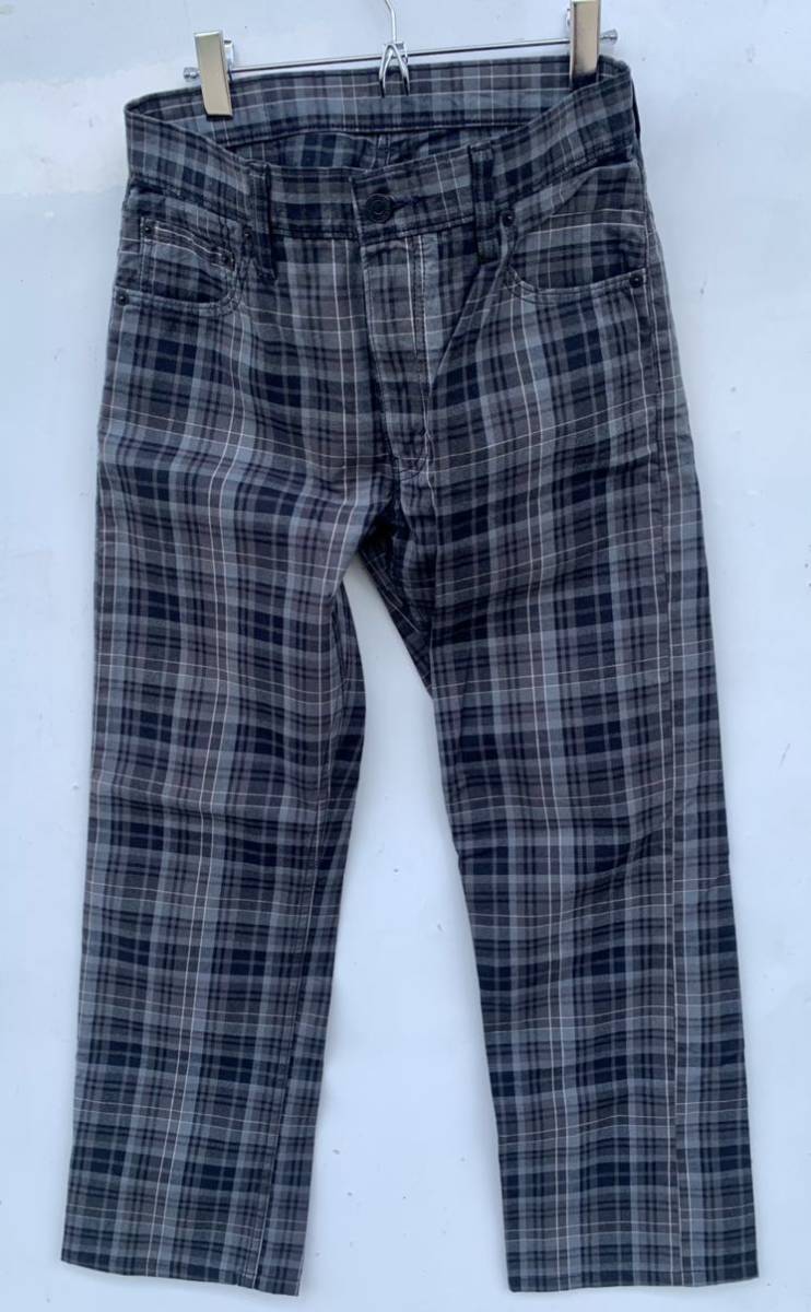 Levi’s505 チェックパンツ【W30】リーバイス 検)デニム ジーンズ ジーパン拍卖