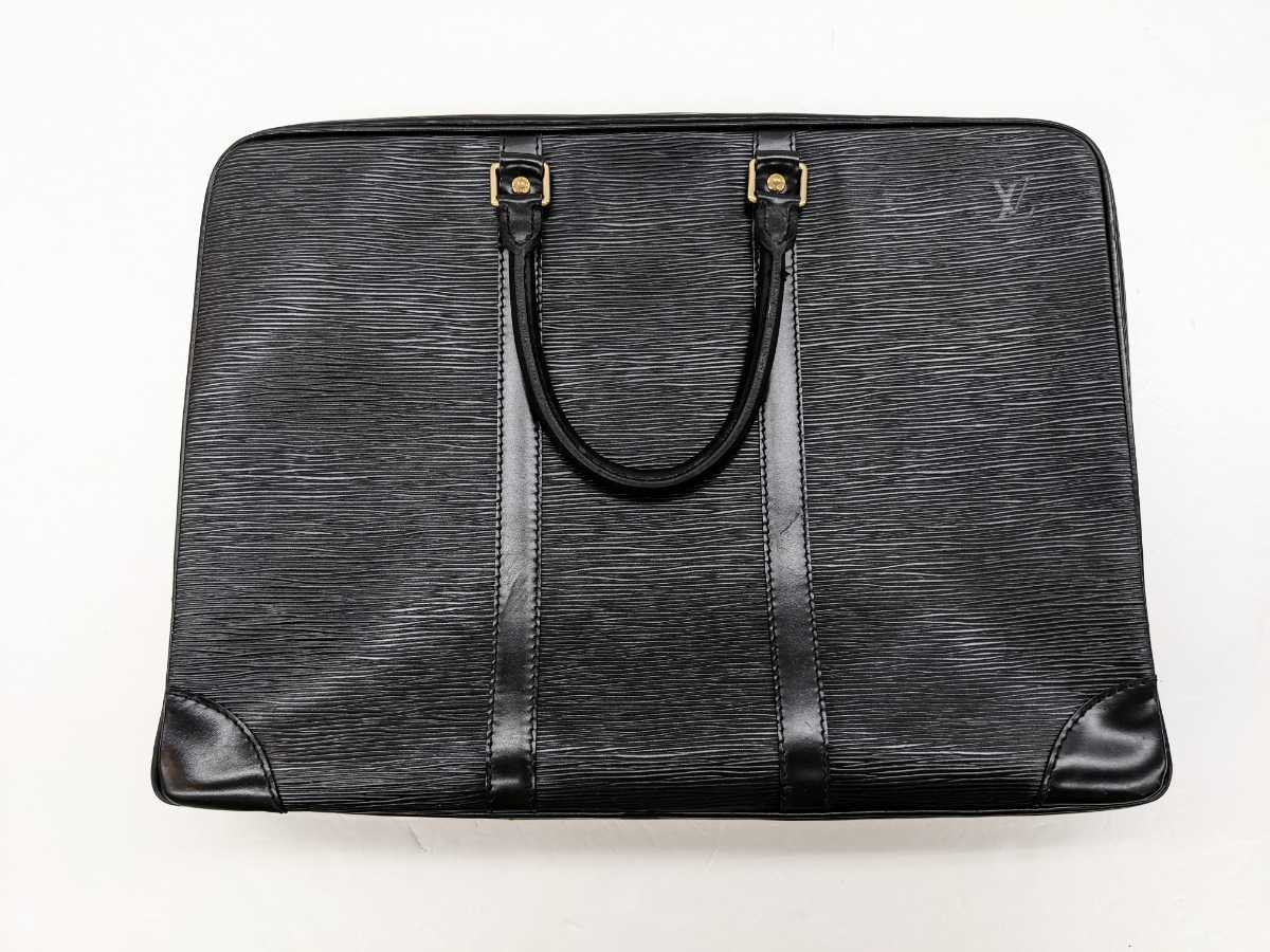 LOUIS VUITTON ルイヴィトン エピ ポルト ドキュマン ヴォワヤージュ ビジネスバッグ ブリーフケース ブラック M59092 ノワール拍卖