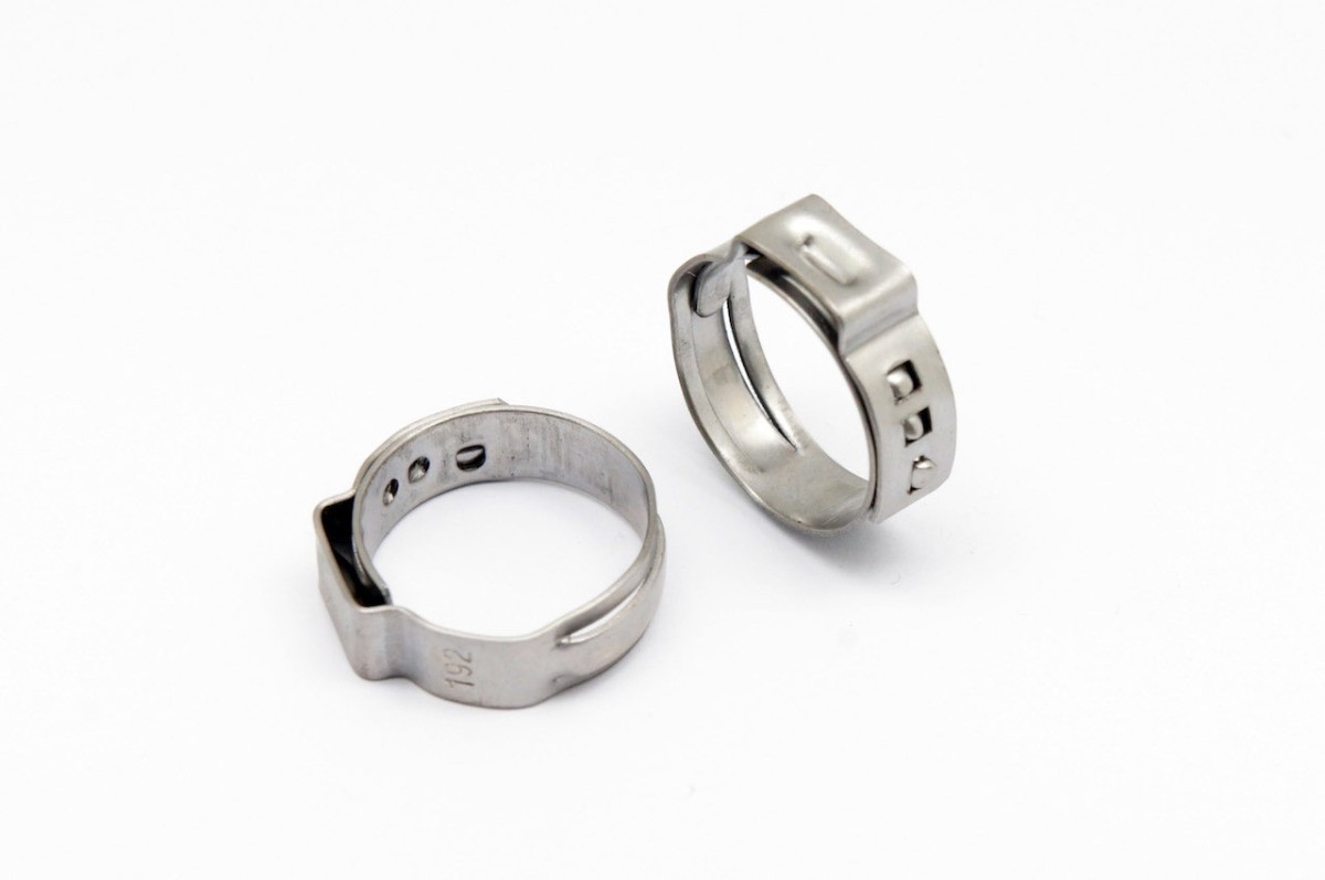 ステンレス シームレス 強力ホースバンド クランプ 11.5 - 14mm 2個入れ拍卖