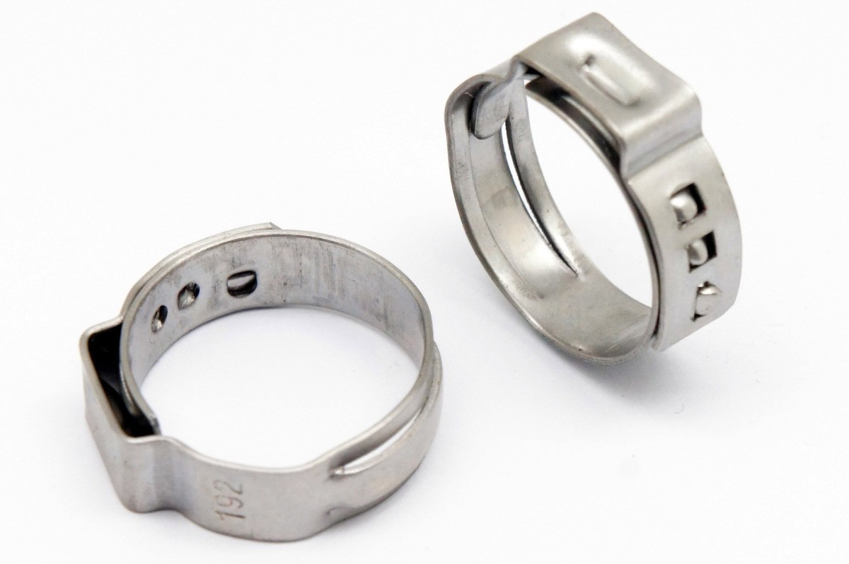 ステンレス シームレス 強力ホースバンド クランプ 9.6 - 11.3mm  4個入れ拍卖