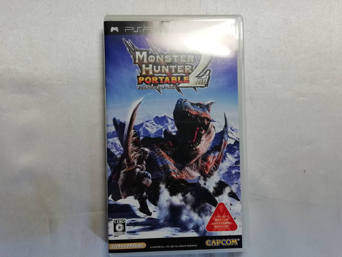 中古品/傷・欠品有り PSPソフト モンスターハンターポータブル2nd 説明書欠品拍卖