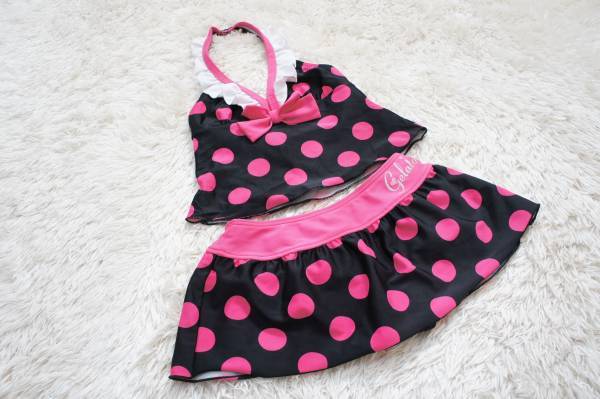 ●子供水着 100●ホルターネック◆ひらひらスカート水着*海水浴拍卖