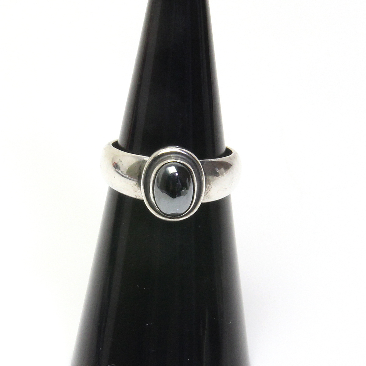 ジョージジェンセン 46C ヘマタイト オニキス リング 9号 GEORG JENSEN拍卖