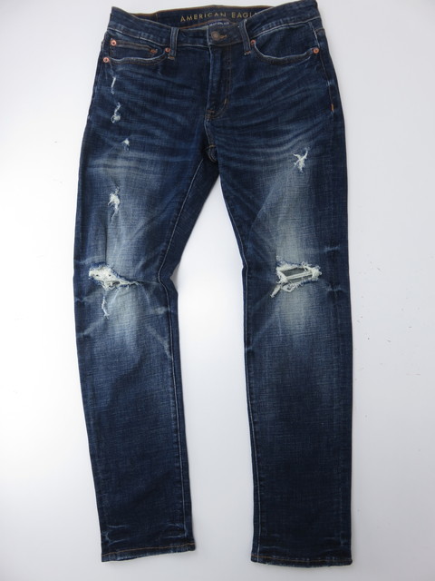 【送料無料】アメリカンイーグル AMERICAN EAGLE デニムパンツ ジーンズ ダメージ加工 30×30 M拍卖