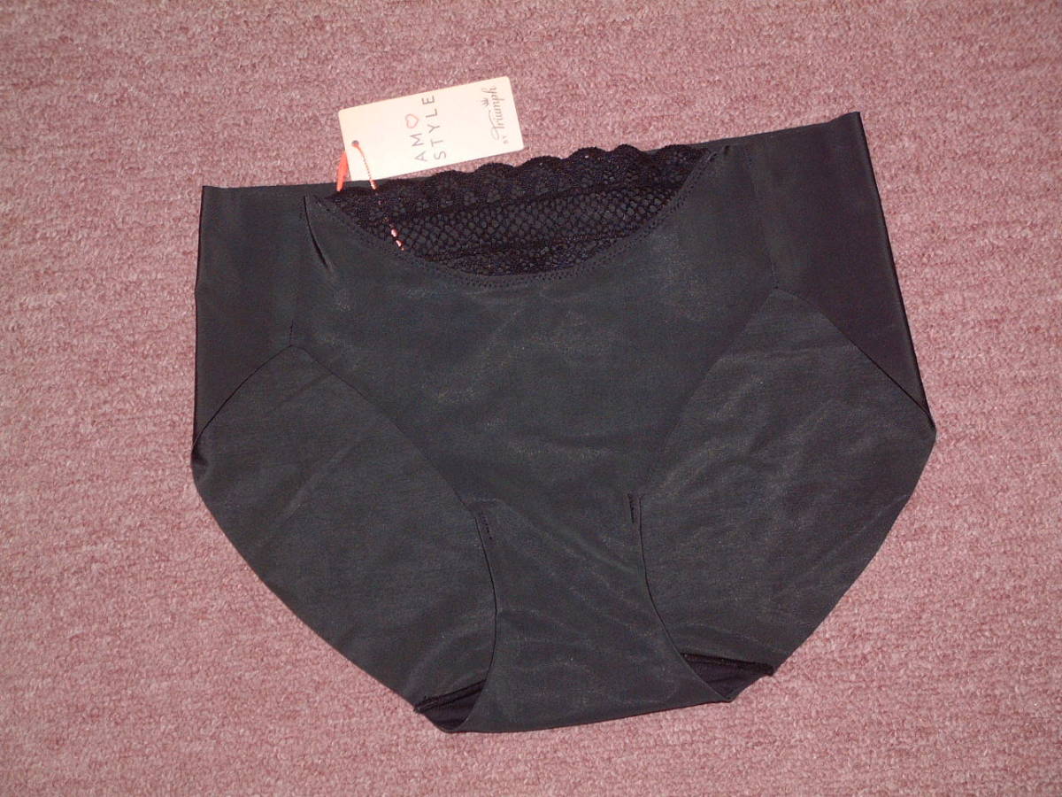 ★送料込み★定価1650円★トリンプ アモスタイル レース使いで華やかさをプラス★レギュラーショーツ AMST1196 Mini JX Mサイズ ブラック拍卖