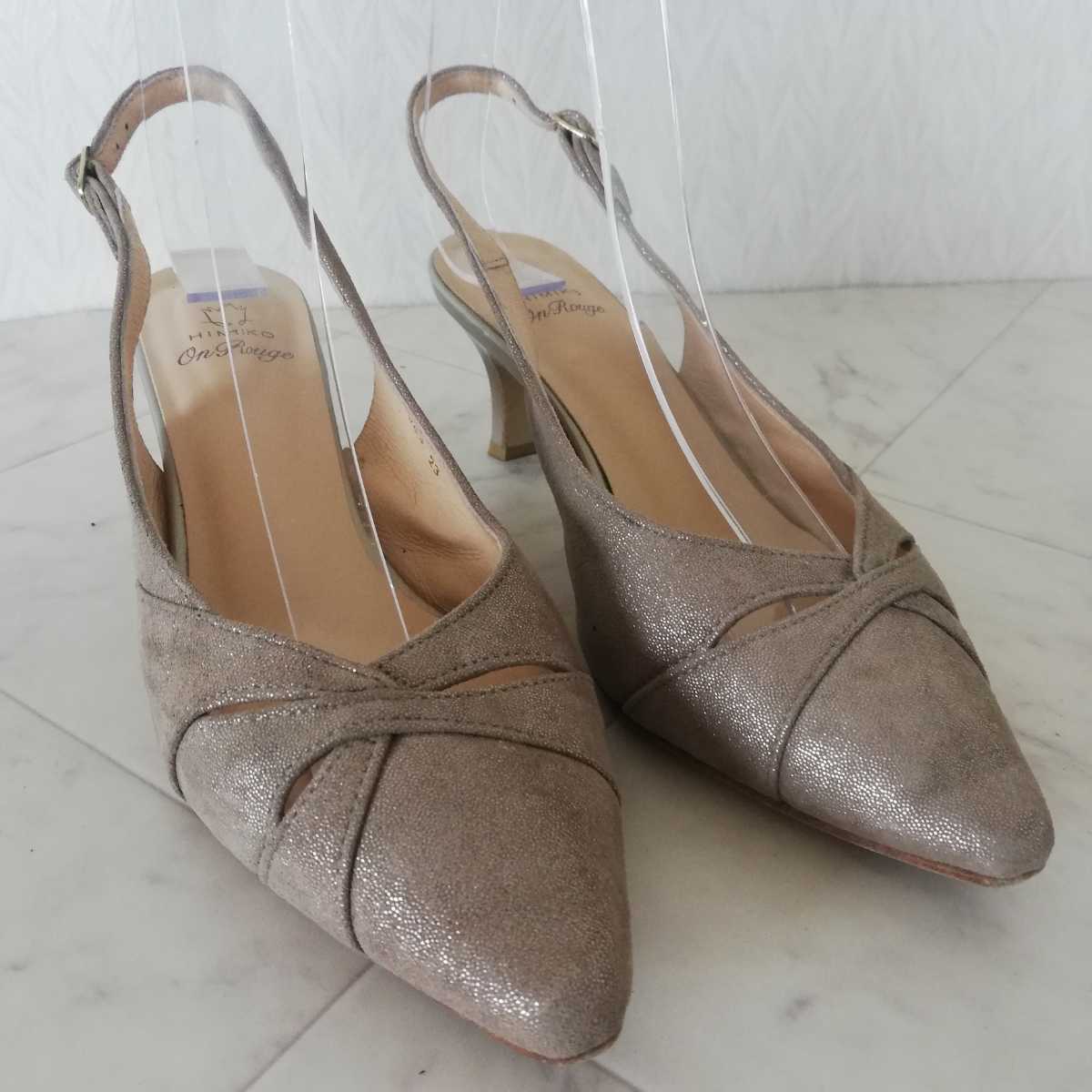 094/HIMIKO On Rouge 卑弥呼 本革ストラップパンプス 23cm拍卖