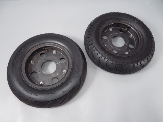 ◆モンキー/ゴリラ AB27 純正 フロント&リア/前後 ホイール 実動車外し 検 ノーマル レストア Z50J 6 A拍卖