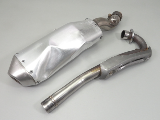 ○CRF150R ?/ラージ KE03 純正 フルエキ マフラー サイレンサー&エキパイ 実動車外し 検 ノーマル カスタム拍卖