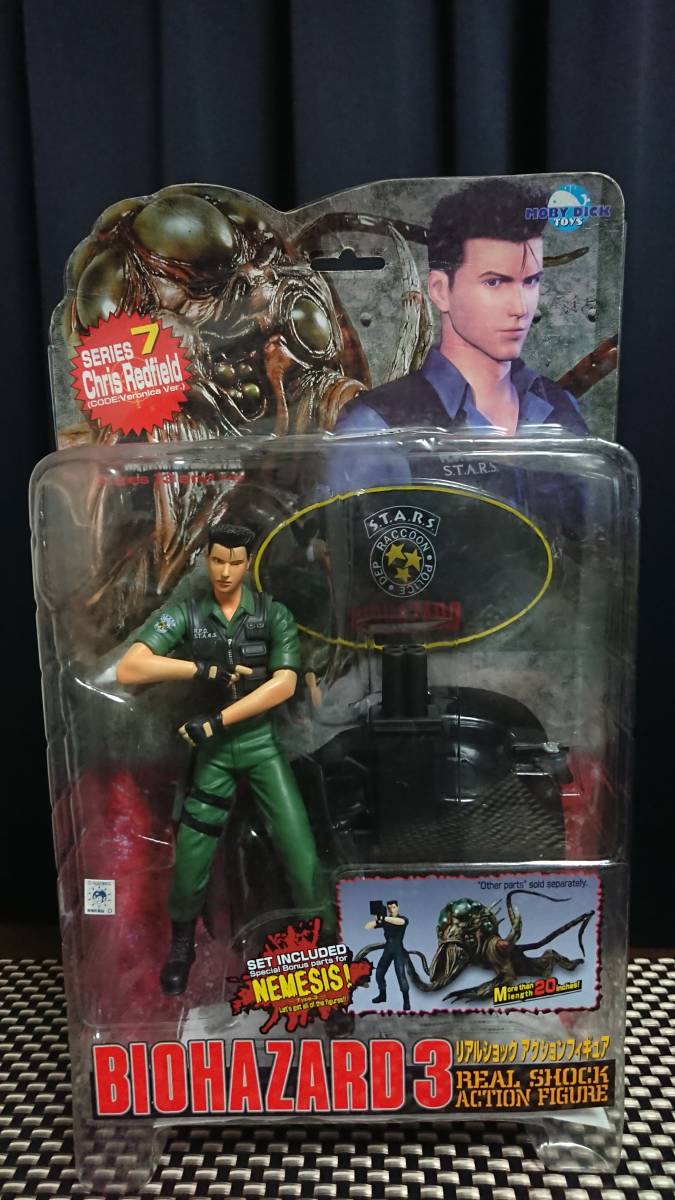 【未開封】バイオハザード クリス・レッドフィールド リアルショックアクションフィギュア モビーディック resident evil MOBY DICK拍卖