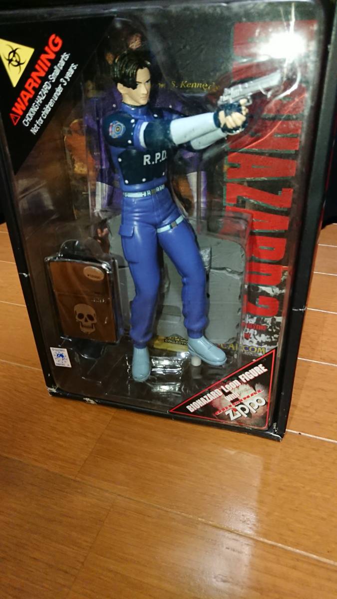 【未使用・未開封】レオン・S・ケネディ With ORIGINAL Zippo 「バイオハザード2」 Zippo付フィギュア Resident Evil 2 action figure拍卖
