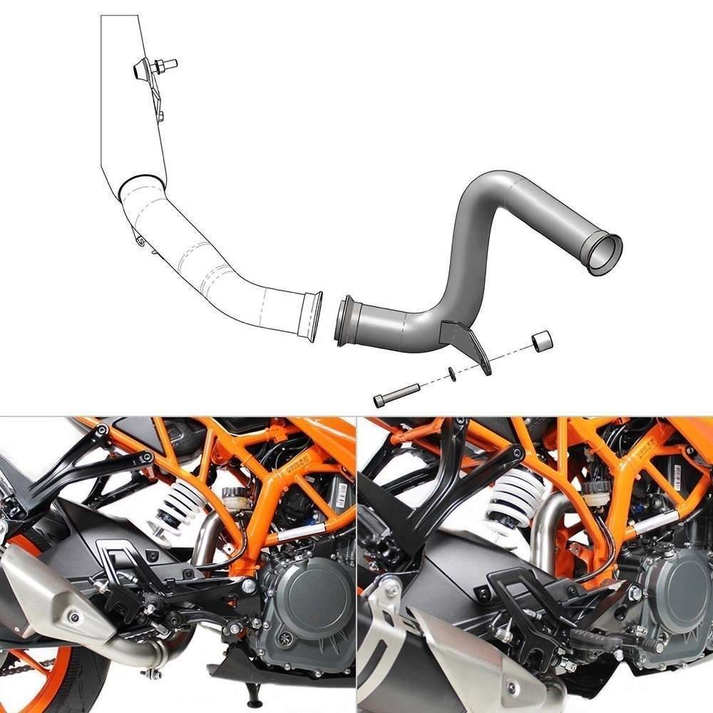 NICECNC オートバイステンレス鋼 MID パイプ DECAT エリミネーターレース排気 KTM 125 390拍卖