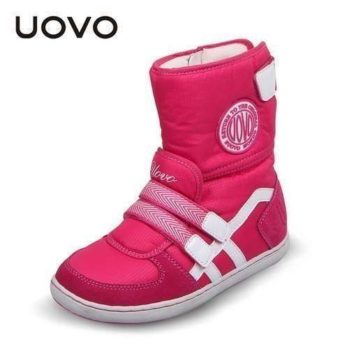 ホットuovoブランド冬のブーツ女の子男の子ファッションショートブーツ_ピンク_16.5cm拍卖