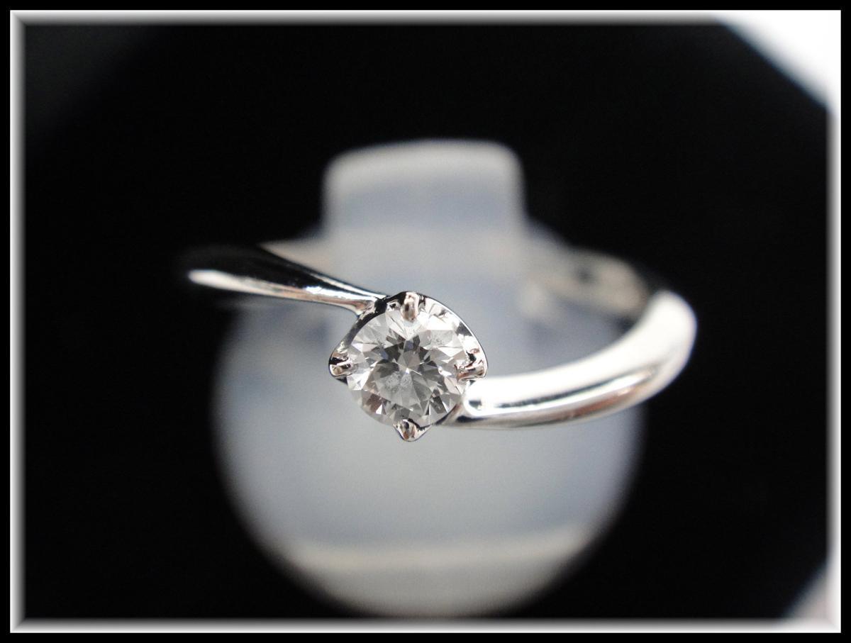 C354T 【本物保証】 PT900 ダイヤモンド 0.114ct リング 指輪 サイズ8号 総重量2.5g 保存ケース付 研磨仕上げ済拍卖