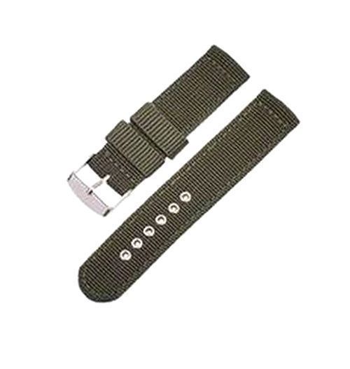 限定特価 高級タイプ 厚み NATO 時計バンド セパレート 22mm オリーブ色 バネ棒付き 税込み拍卖