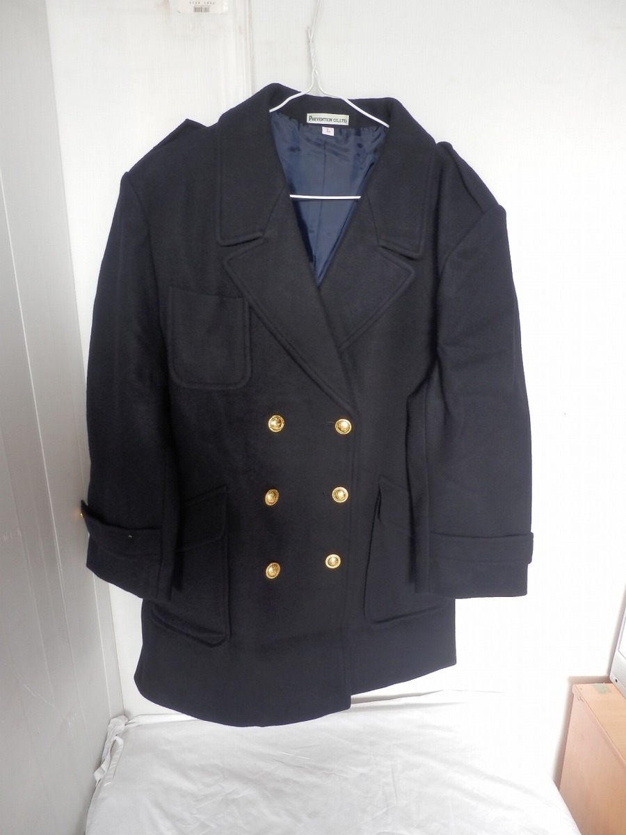 ◆送料無料!新品未使用!ハーフコート大特価!Lサイズ/女性用/レディース ホテル・ドアマン・防寒着 トレンチ 黒色 №150【H1126A8】拍卖