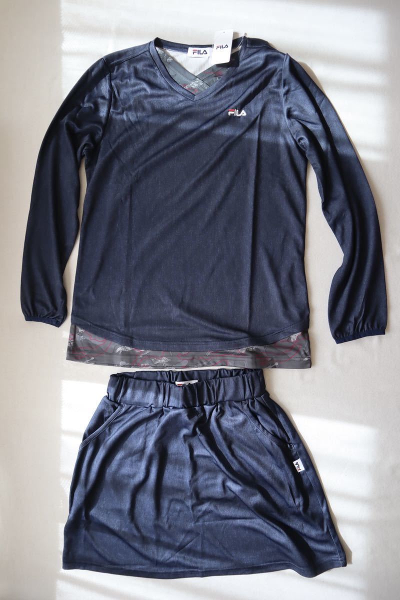フィラ FILA UV3WAYセパレートチュニック 上下セット(デニム)レディースM拍卖