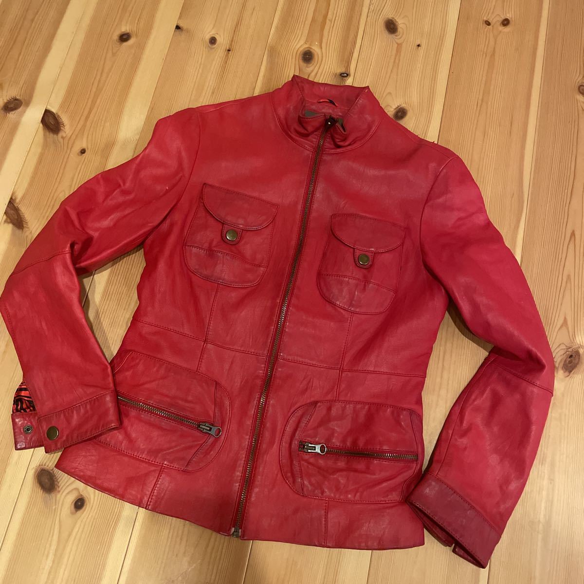 レザージャケット 羊革 レザーライダース拍卖