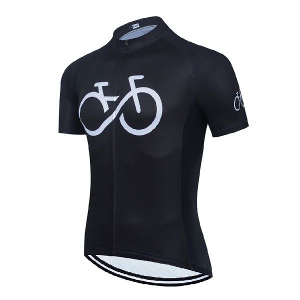 新品 サイクルジャージ XXLサイズ No71 ブラック フルジップ 半袖 ウェア メンズ サイクリング スポーツ MTB ロードバイク拍卖