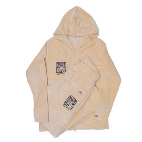 Mサイズ FRUIT OF THE LOOM JACKSON MATISSE JM LOGO BOA ROOM WEAR BEIGE ジャクソンマティス フルーツオブザルーム ボア ルームウエア拍卖