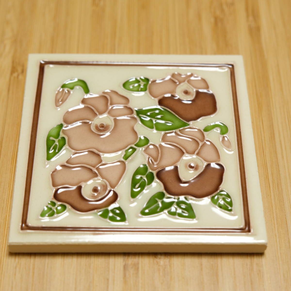 タイル 花 陶器 インテリア拍卖