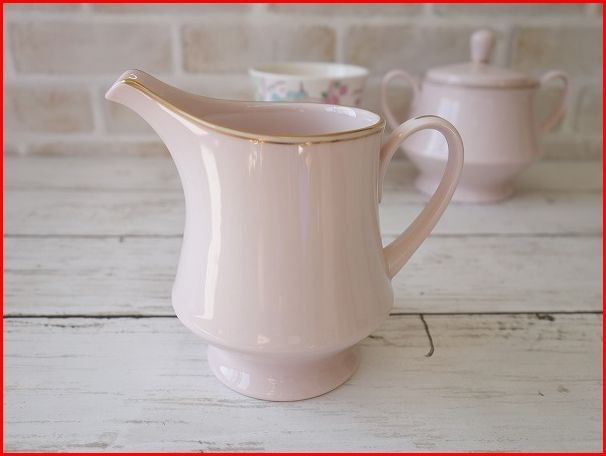 ブランド 食器 ノリタケ ミルクピッチャー ピンク 食洗機対応 日本製 陶器 クリーマー ミルクポット ラテアート ミルクジャグ 水差し拍卖