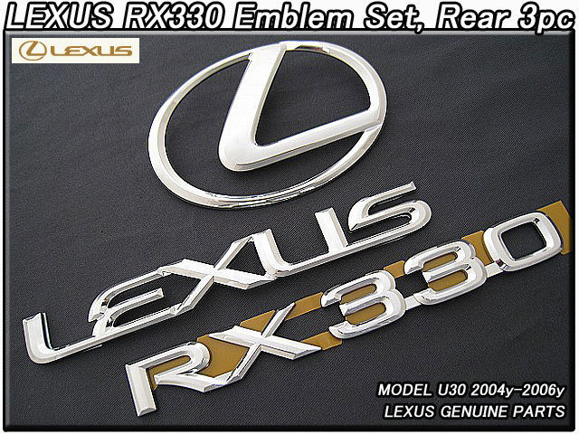 ハリアーU30/LEXUS/レクサスRX330純正USエンブレムセット-リア3点(04-05y)/USDM北米仕様TOYOTAトヨタHARRIER前期300GシンボルLマークUSA拍卖
