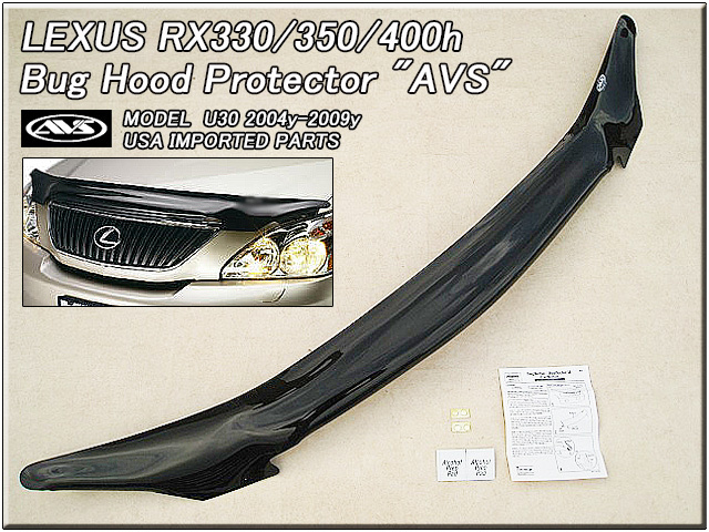 ハリアーU38ハイブリッド/LEXUS/レクサスRX400h社外USフードプロテクターAVS/USDM北米仕様バグガードHYBRIDエアディフレクターUSAシールド拍卖