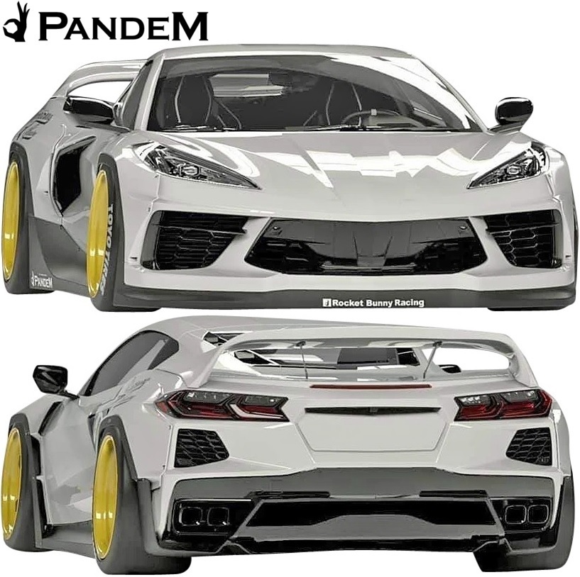 【M’s】 シボレー C8 コルベット (2020y-) PANDEM フルキット 5点 // パンデム FRP 未塗装 フルエアロ エアロセット エアロキット拍卖