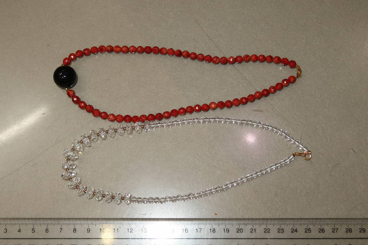 ■□K18YG金具 ネックレス まとめて 計2点□■拍卖