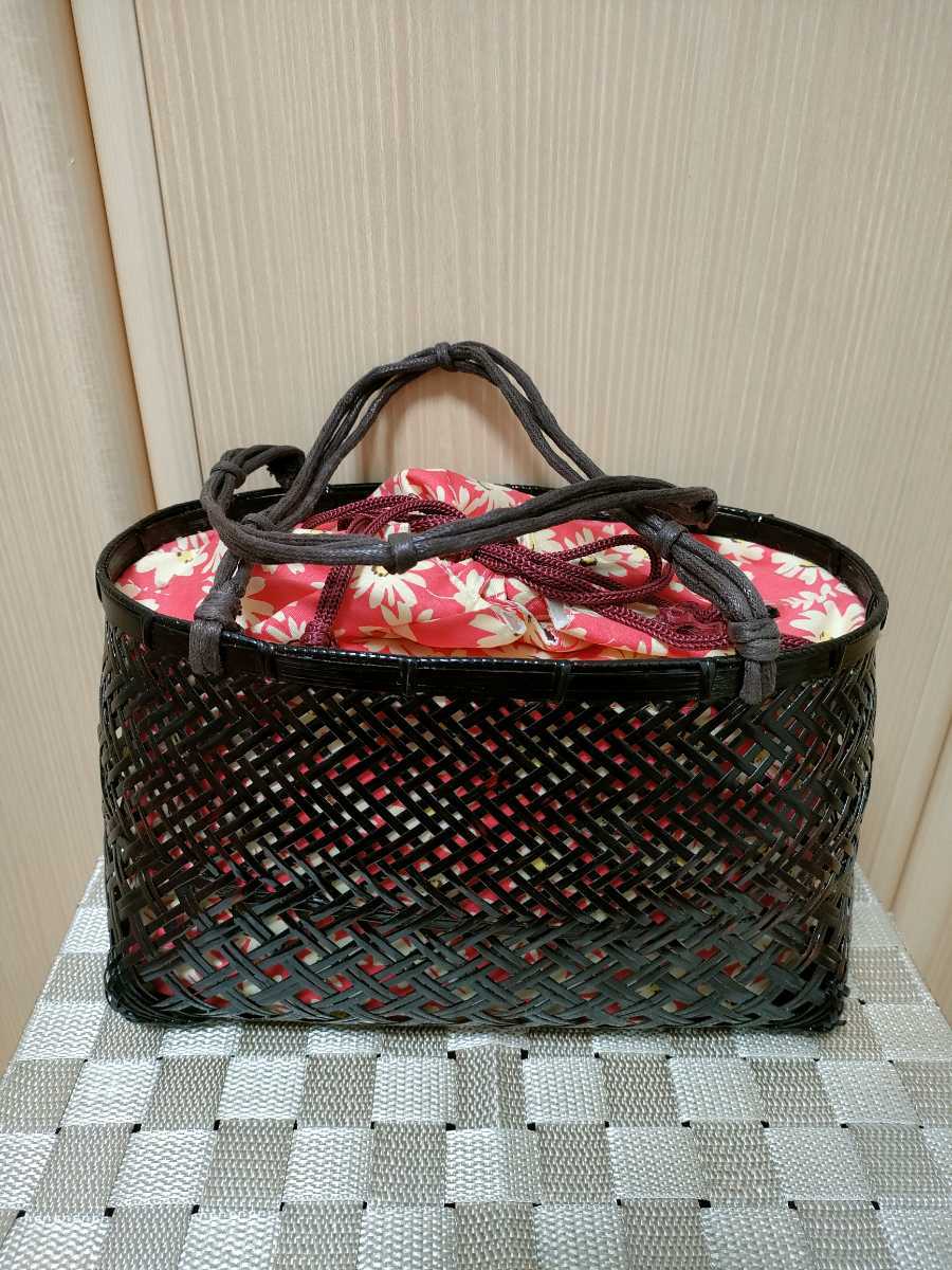 【ほぼ新品】浴衣 かごバッグ(ピンク)拍卖