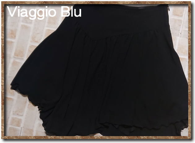 ☆Viaggio Blu ビアッジョブルー シフォンスカート 黒☆拍卖