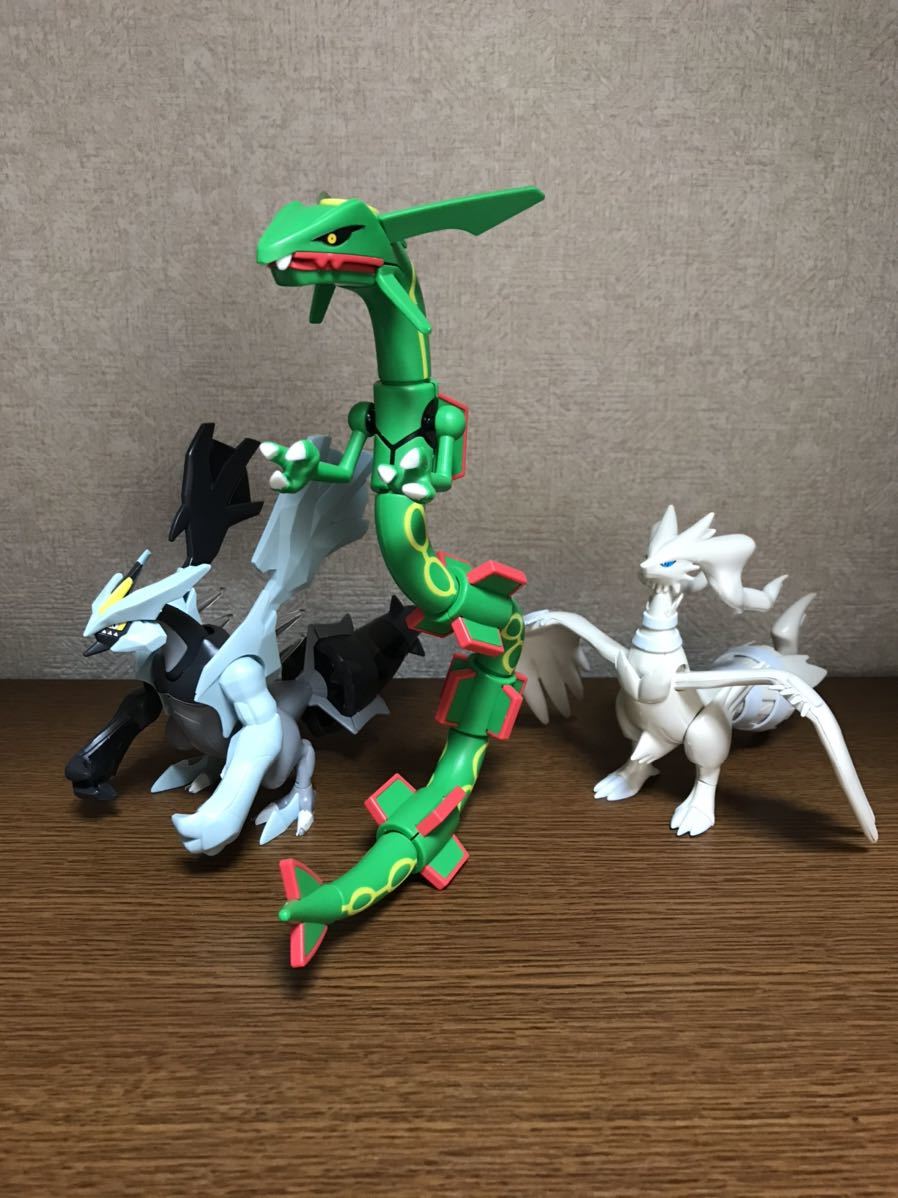 組立済(中古品) ポケプラ 【レックウザ,レシラム,ブラックキュレム 3種セット】送料660円拍卖