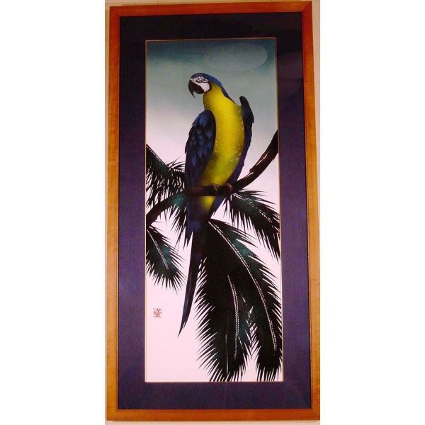 宮田雅之「金剛鸚」刀勢画 国連任命アーティスト拍卖