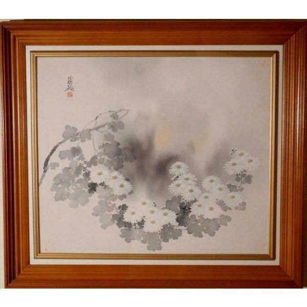 東 聖観(木下勝功)「秋の野」 日本画 絹本10号拍卖