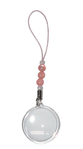 在庫限り ハメパチ 丸型ビーズストラップ(ピンク)1個 処分価格 ①拍卖