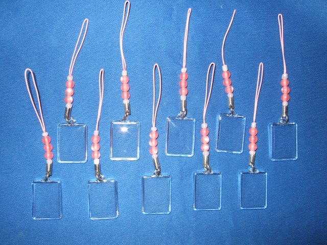 在庫限り  ハメパチ 角型ビーズストラップ(ピンク)10個 新品/未使用 ②拍卖