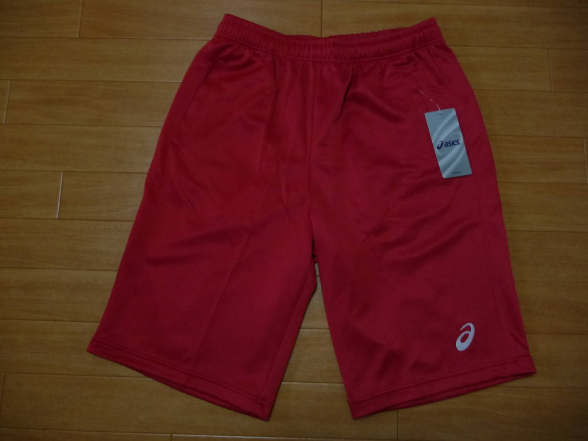 43%off-新品★アシックス ジャージハーフパンツ★XO/赤49拍卖