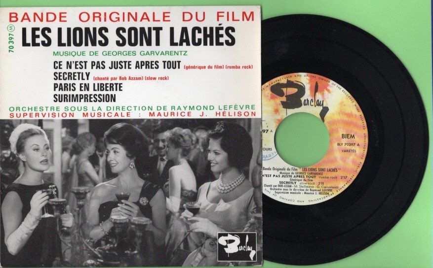 0( =^・_・^)=〇☆仏盤オリジナルEP★Les Lions Sont Laches★ジョルジュ・ガルヴァランツ★Georges Garvarentz★Barclay 70 397★☆拍卖