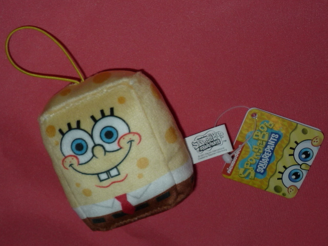 激レア!カワイイ♪ スポンジボブ キャラクター ゴムひも付 ぬいぐるみ (非売品)☆拍卖