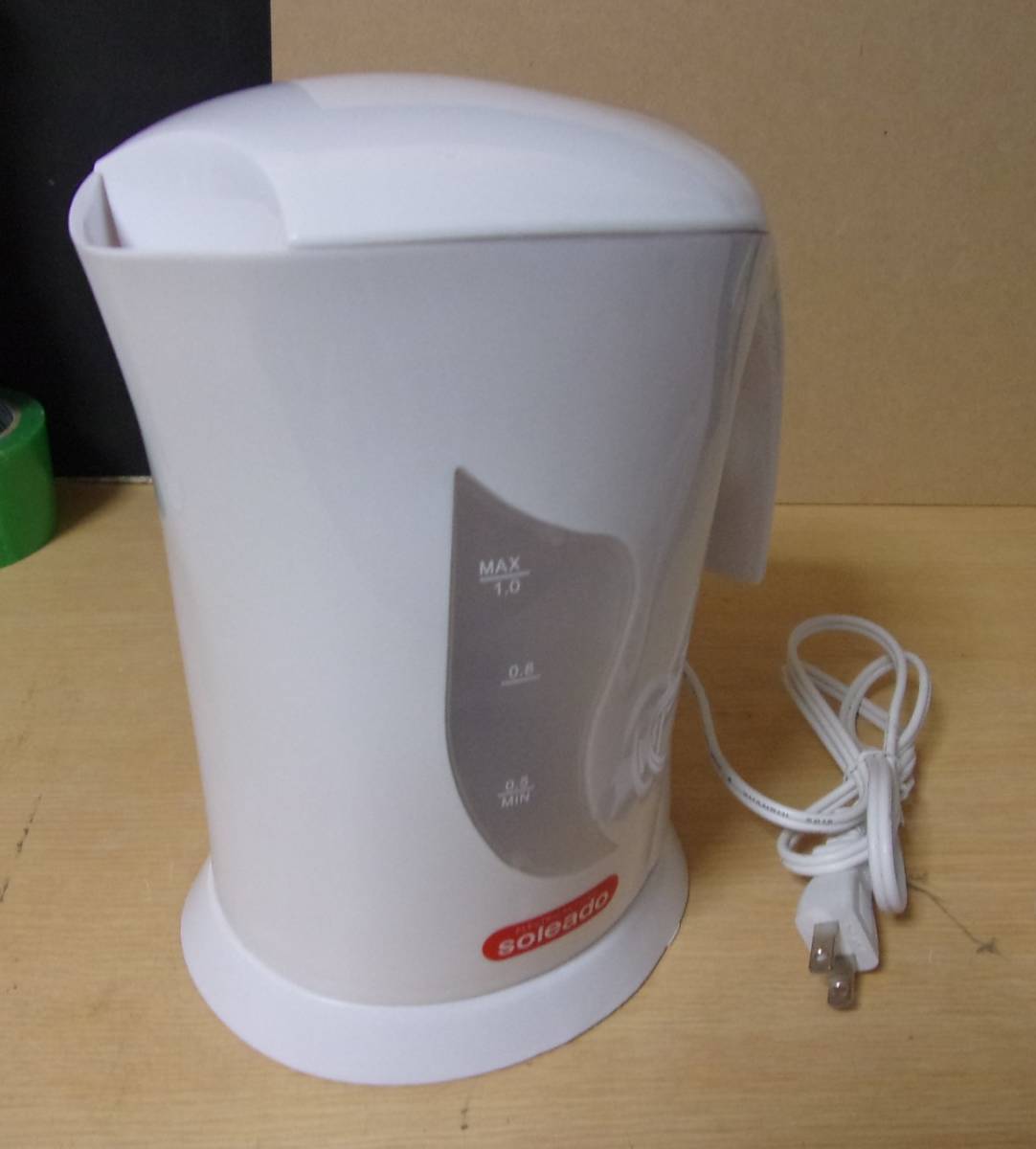◆バ-214 電気ケトル 1L 動作確認済 ソレアード SO-126 オフィス マイルーム用にも 2012年拍卖