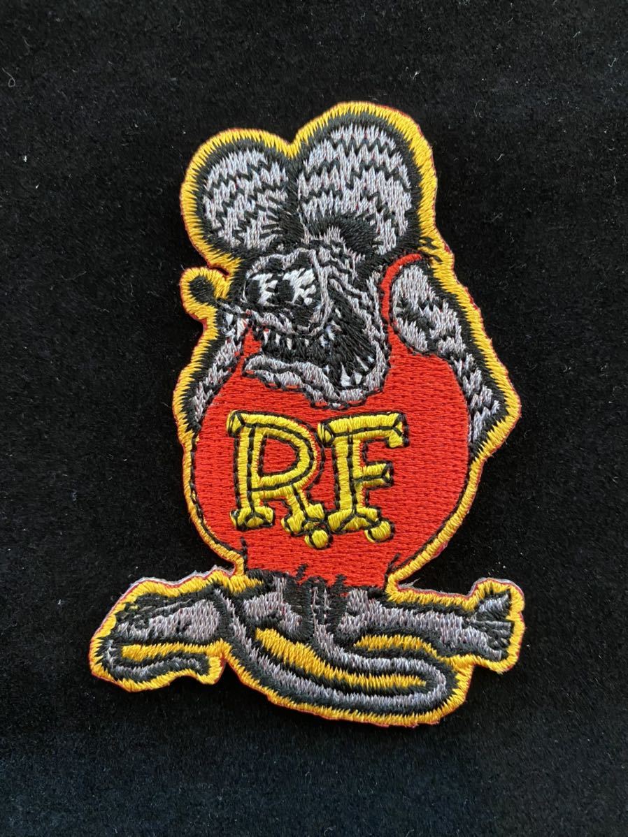 ★希少★ラットフィンク アイロンパッチ イエロー Mサイズ ワッペン 刺繍 作業着 ツナギ RAT FINK エドロス アメリカン雑貨 ビンテージ拍卖