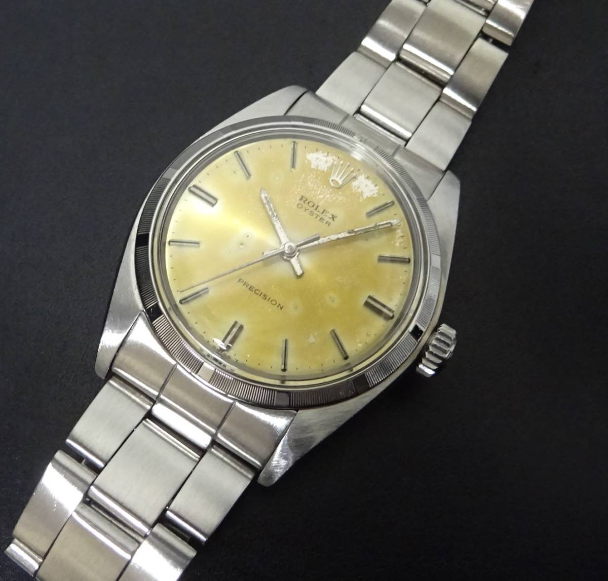 2022年5月OH済 アンティーク ROLEX ロレックス オイスター プレシジョン 6427 1972年製 オリジナルダイアル Cal.1225 メンズ 本物拍卖