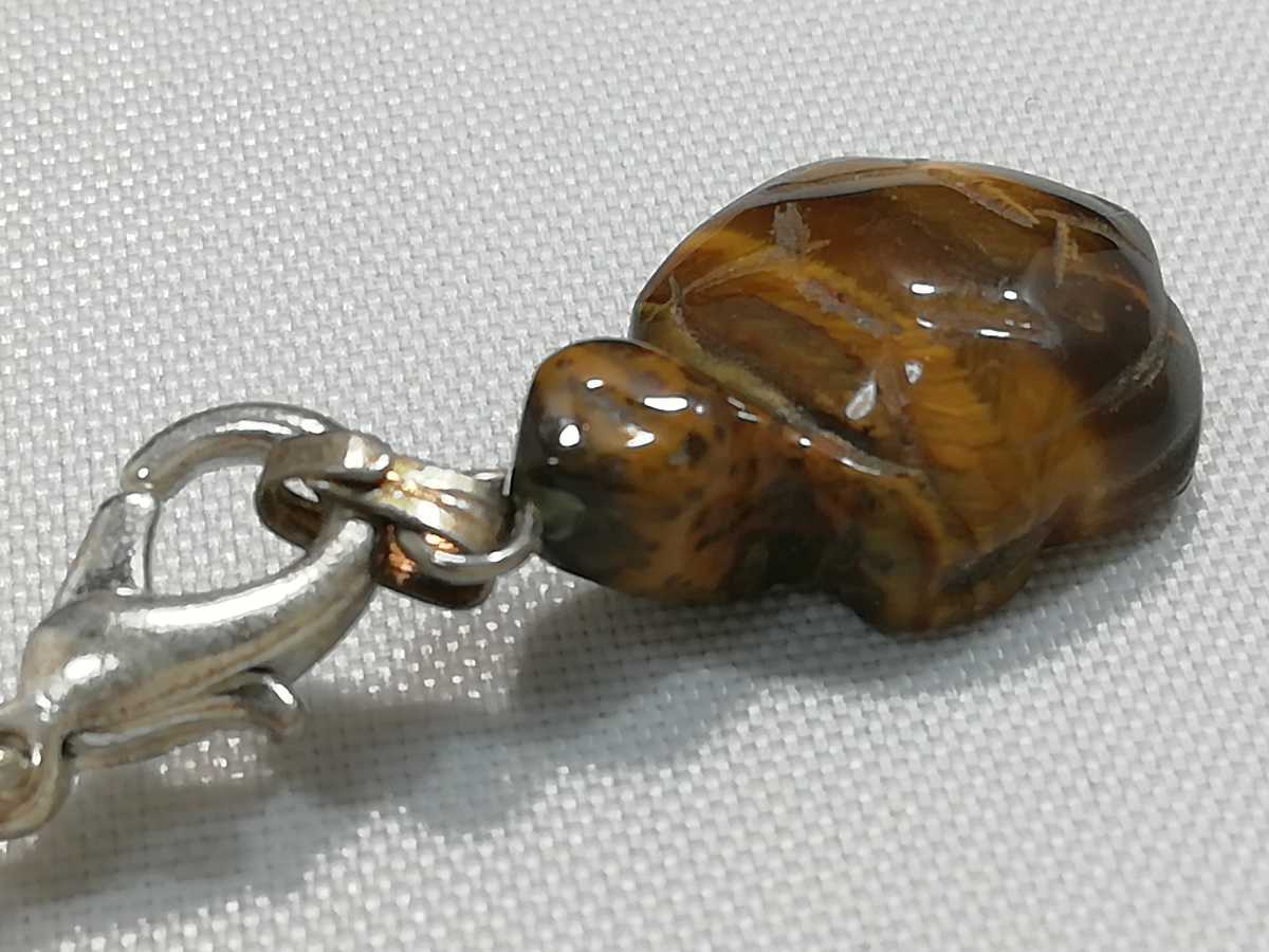 天然トラ目銭亀お守りスタラップペンダント 10480拍卖