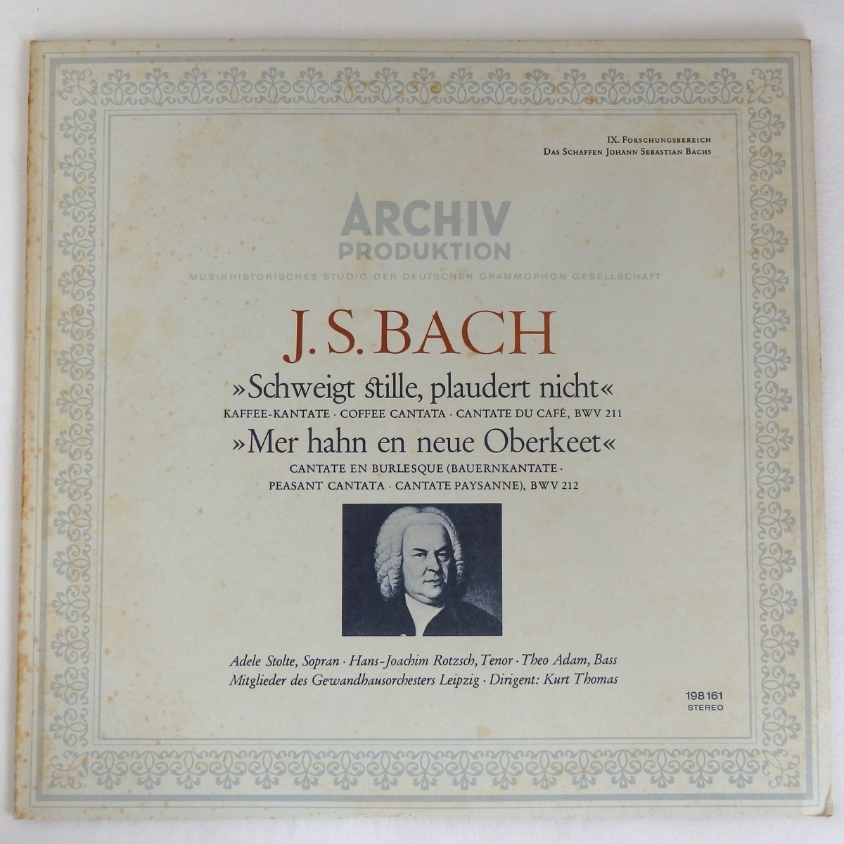 LP J.S.バッハ コーヒー・カンタータ 農民カンタータ クルト・トーマス ライプツィヒ・ゲヴァントハウス管 198 161 独盤 日本語解説付拍卖