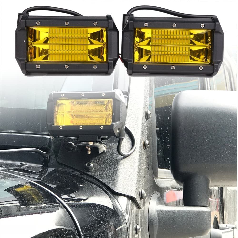 72W 5インチ スポットライト フォグライト オフロードライト ボートライト Ledワークライト SUV ジープランプ 各種作業車に対応 2個セット拍卖